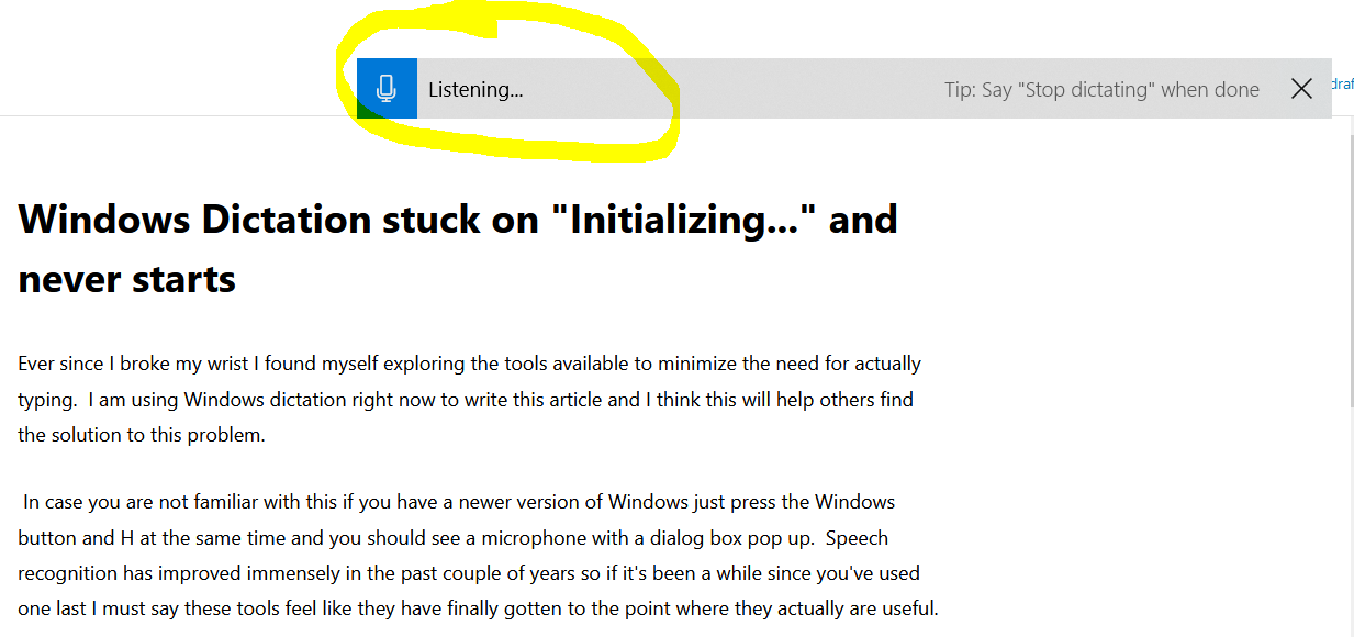 windows dictation