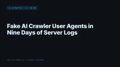 Title card: Fake AI Crawler User Agents in Nine Days of Server Logs