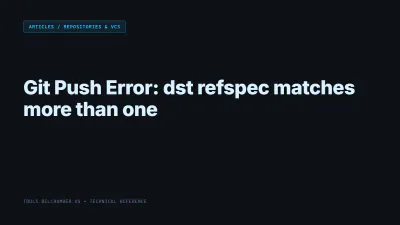 Title card: Git Push Error: dst refspec matches more than one