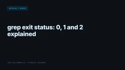 Title card: grep exit status: 0, 1 and 2 explained