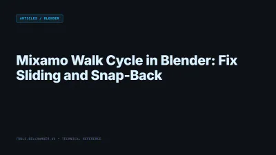 Title card: Mixamo Walk Cycle in Blender: Fix Sliding and Snap-Back