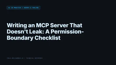 A three-tier permission model for MCP server tools: autonomous, needs-confirmation, and prohibited.
