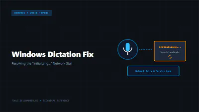 Windows Dictation Voice Typing Network Fix