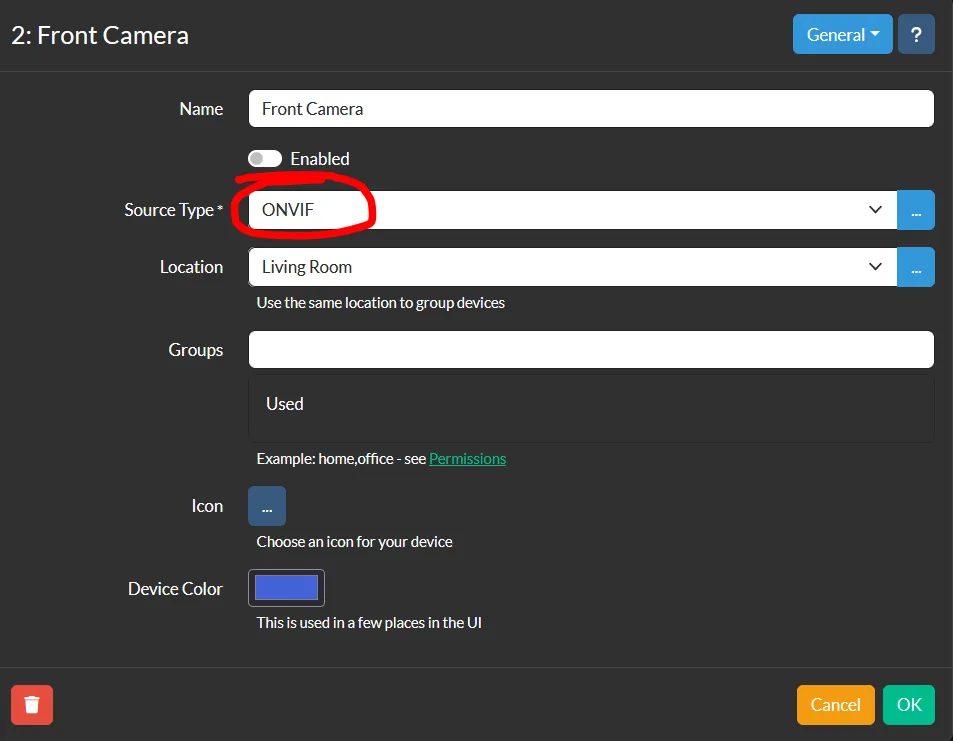 ONVIF Source Type in iSpy