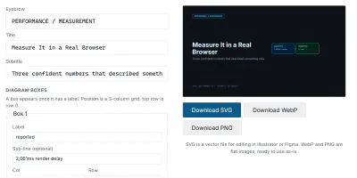 The cover image generator in use